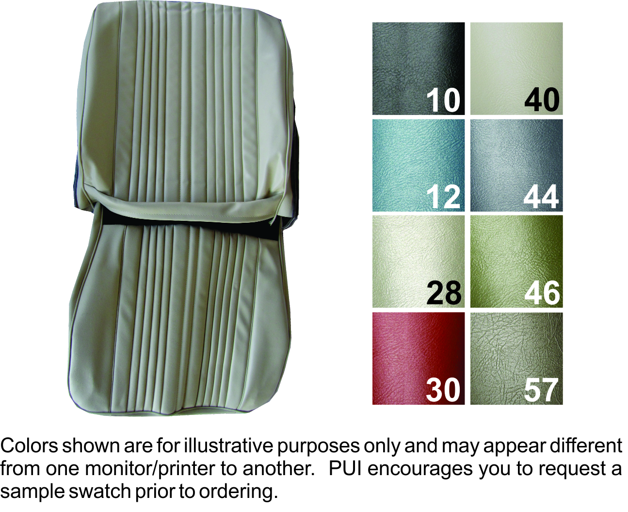 1965 Cutlass Holiday Front Bucket Seat Covers